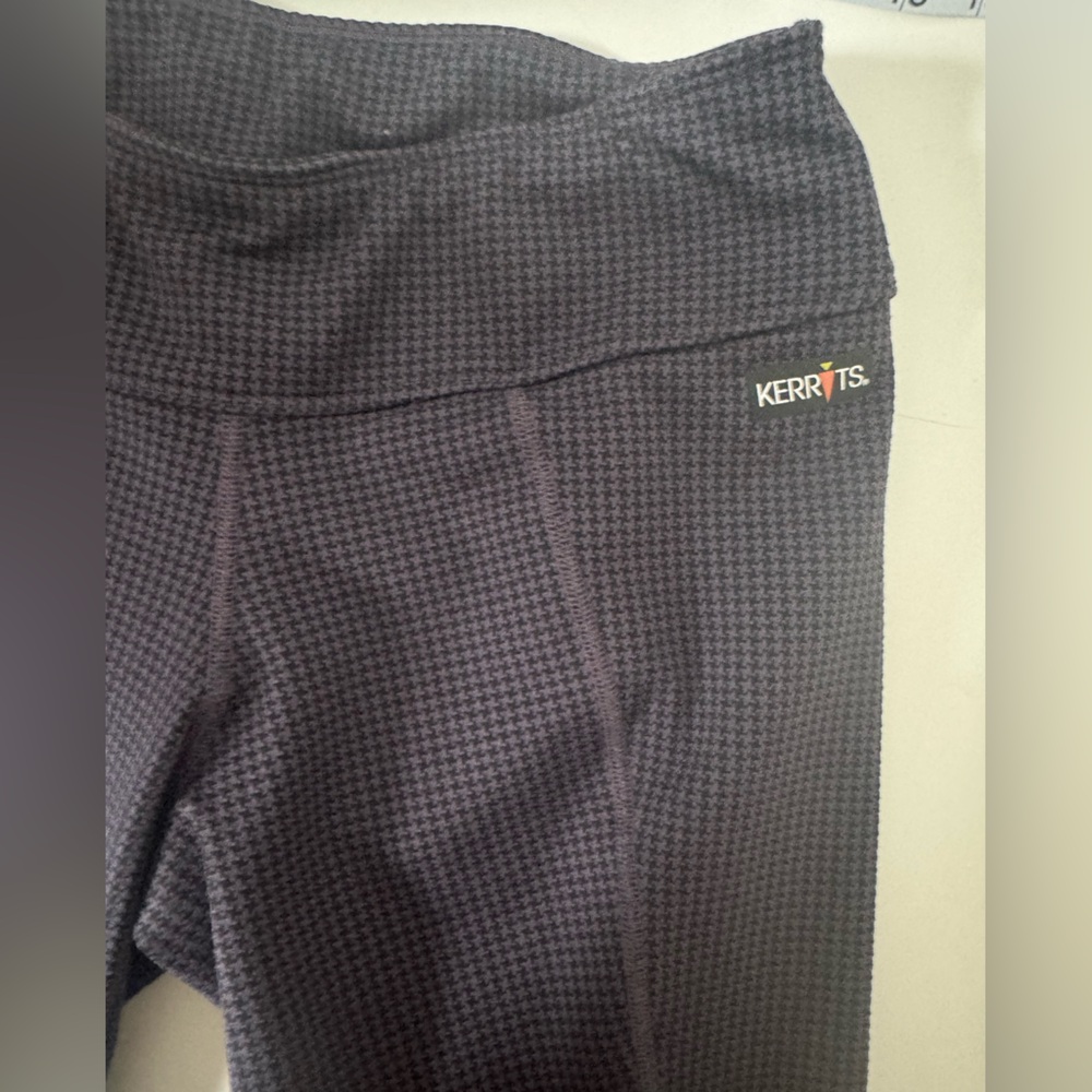 Kerrits Riding Pants Womens M Blue Houndstooth Patch Pocket Performance Tight - Picture 8 of 10